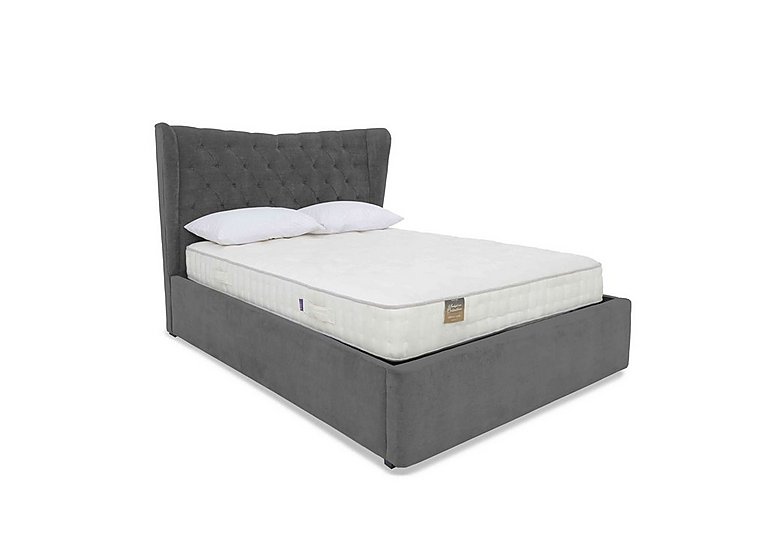 Highgrove - Bauer Electric Ottoman Bed Frame - Super King - Plush Arctic Grey
