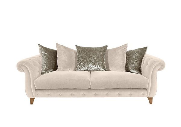 Boutique Palace Fabric 4 Seater Scatter Back Sofa | Bed Sava