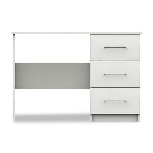 London Bedrooms  Castle 3 Drawer Dressing Table  Frost | Bed Sava