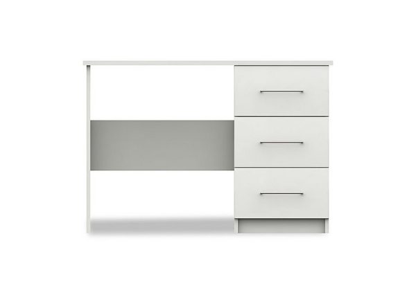 London Bedrooms  Castle 3 Drawer Dressing Table  Frost | Bed Sava