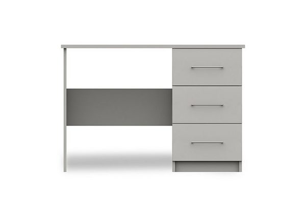 London Bedrooms  Castle 3 Drawer Dressing Table  Grey | Bed Sava
