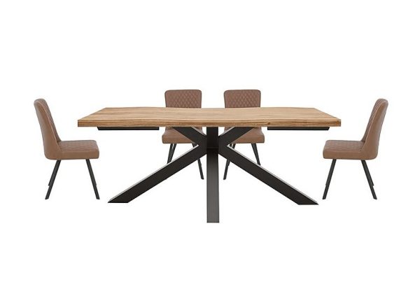 Earth Large Live Edge Dining Table and 4 Chairs | Bed Sava