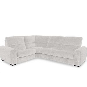 Flex Fabric Small Power Recliner Left Hand Facing Corner Sofa with Storage Arms | Bed Sava