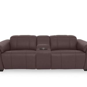 Inca NC Leather 3 Seater Power Recliner Sofa with Pop Up Light Console and Power Headrests | Bed Sava