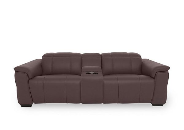 Inca NC Leather 3 Seater Power Recliner Sofa with Pop Up Light Console and Power Headrests | Bed Sava