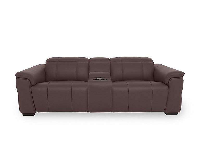 Inca NC Leather 3 Seater Power Recliner Sofa with Pop Up Light Console and Power Headrests
