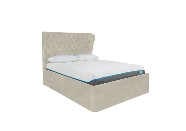 Kendall Ottoman Bed Frame  Double  Savannah Almond | Bed Sava