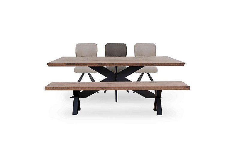 Bodahl - Loki Large Dining Table, Bench and 3 Swivel Chairs - Desert