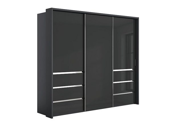 Wiemann  Pacifica 2 260cm 3 Door Sliding Wardrobe with Drawers at Left and Right | Bed Sava