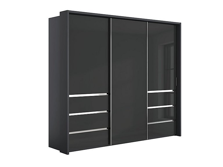 Wiemann - Pacifica 2 260cm 3 Door Sliding Wardrobe with Drawers at Left and Right