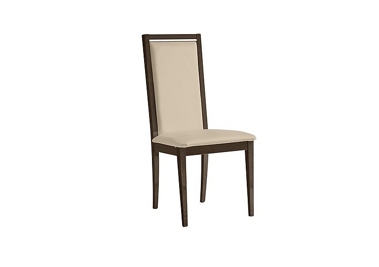 Palazzo Roma Dining Chair in Dark Walnut - Aquos Cream