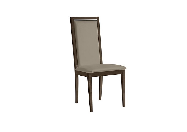 Palazzo Roma Dining Chair in Dark Walnut - Aquos Taupe