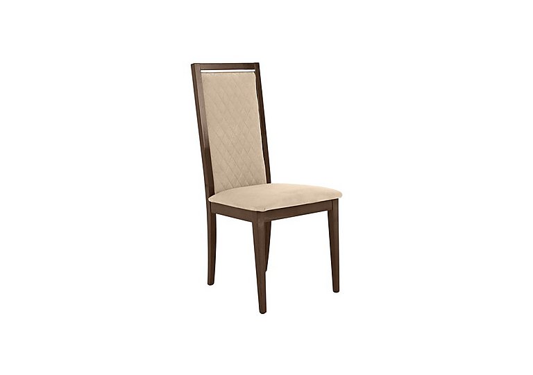 Palazzo Rombi Dining Chair in Dark Walnut - Aquos Cream