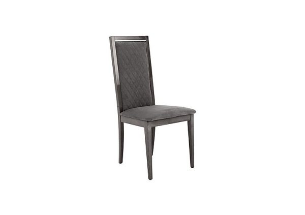 Palazzo Rombi Dining Chair in Silver Birch  Aquos Dark Grey | Bed Sava