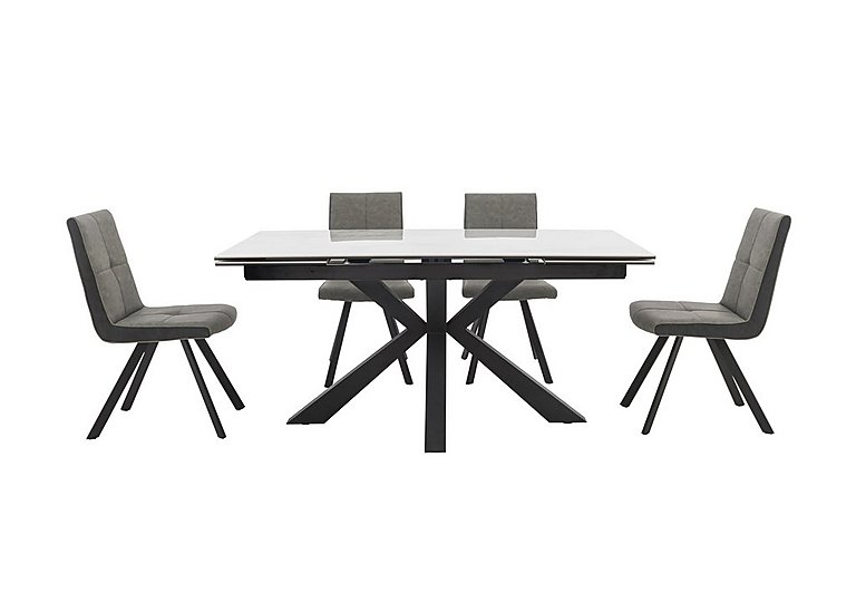 Phoenix Dining Table and 4 Chairs - Two Tone