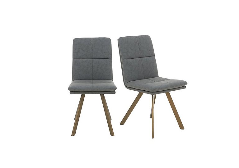 Veyron Pair of Dining Chairs - Grey