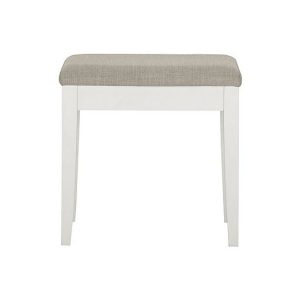Faye Dressing Table Stool  White | Bed Sava