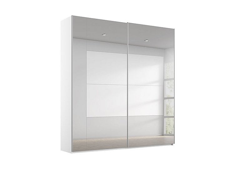 Rauch  Rio 181cm 2 Door Sliding Wardrobe with Basic Interior Fittings Package  Alpine White | Bed Sava
