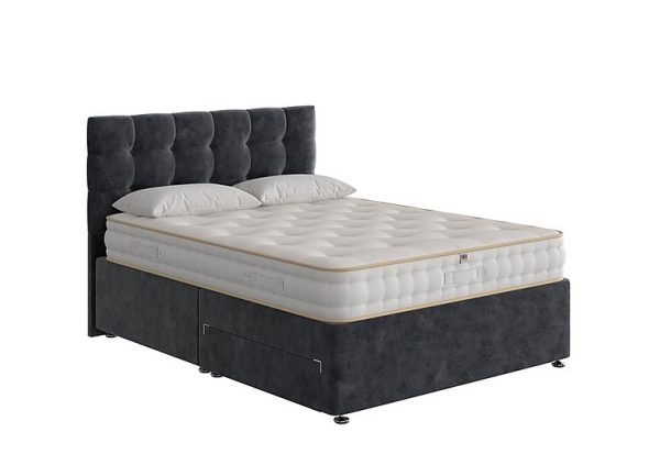 The Handmade Bed Company  Boutique Ortho Divan Set With No Storage  Super King  Milano Coal | Bed Sava