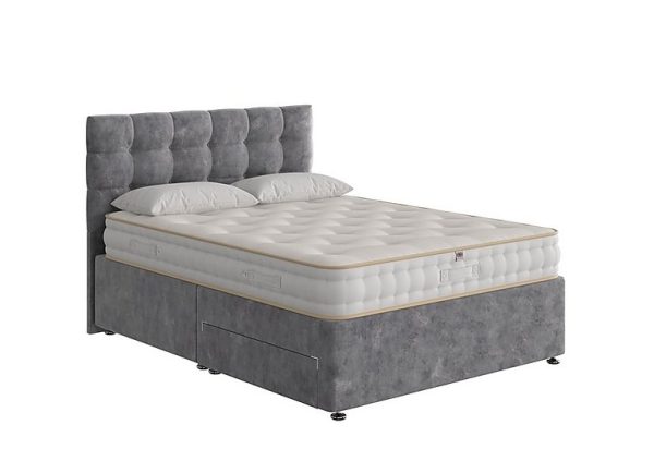 The Handmade Bed Company  Boutique Ortho Divan Set with Continental Drawers  Double  Milano Dolphin | Bed Sava