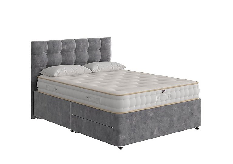 The Handmade Bed Company - Boutique Ortho Divan Set with Continental Drawers - Double - Milano Dolphin