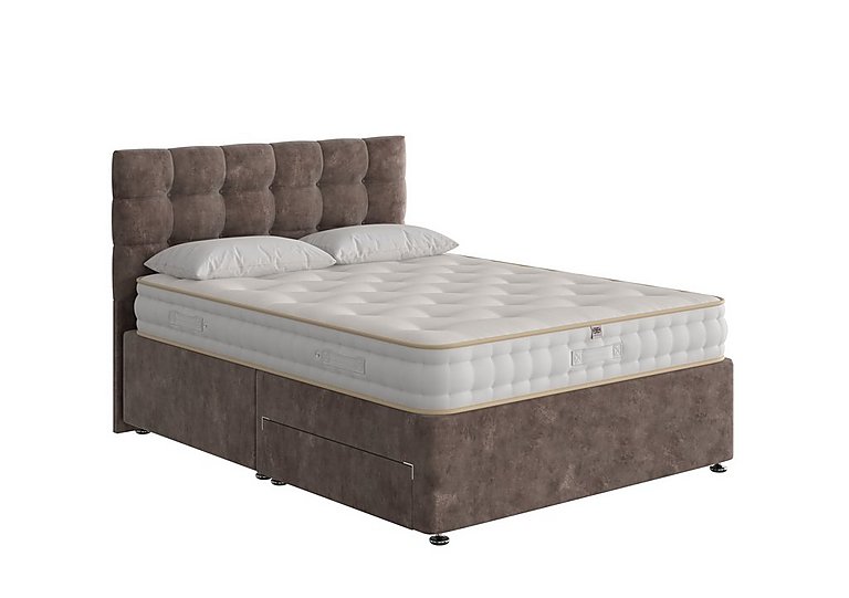 The Handmade Bed Company - Boutique Ortho Divan Set With No Storage - Double - Milano Mole