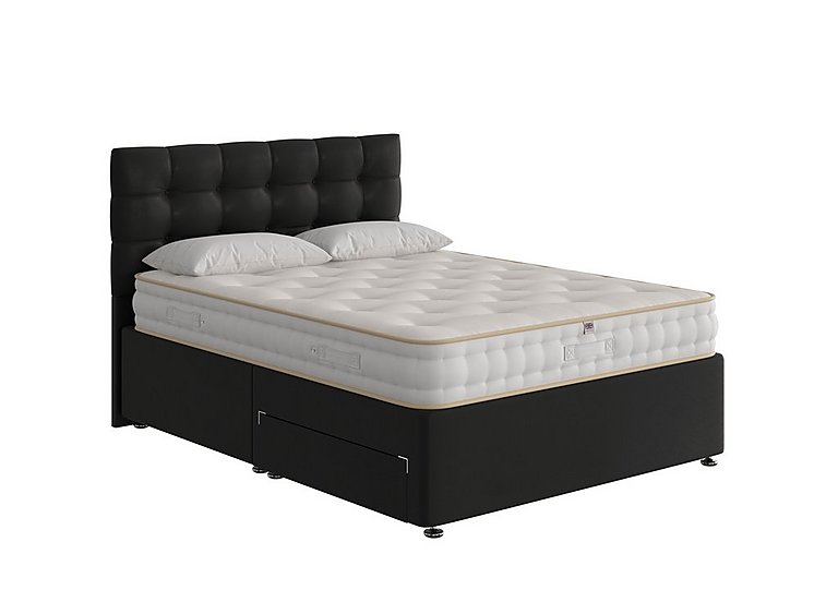 The Handmade Bed Company - Boutique Ortho Divan Set With No Storage - Super King - Rhodeo Black