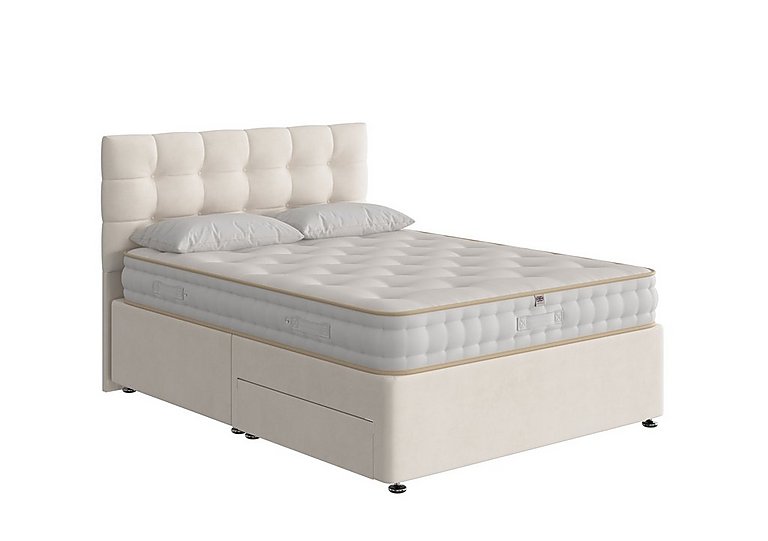 The Handmade Bed Company - Boutique Ortho Divan Set With No Storage - Double - Ribelle Pebble