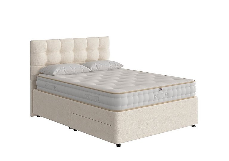 The Handmade Bed Company - Boutique Ortho Divan Set with Continental Drawers - Double - Teddy Cream