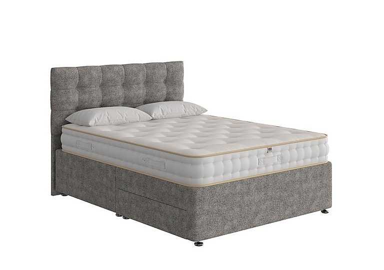 The Handmade Bed Company - Boutique Ortho Divan Set With No Storage - Double - Teddy Steel