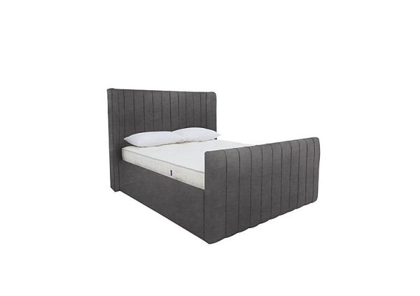 Eira High Foot End Ottoman Bed Frame  Double  Sanderson Coal | Bed Sava