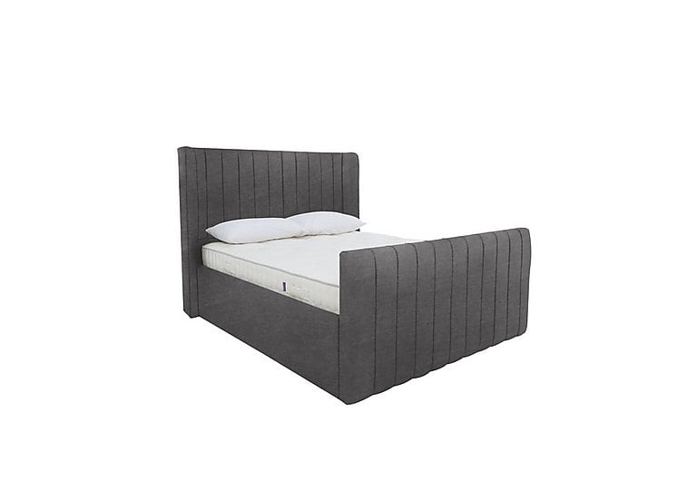 Eira High Foot End Ottoman Bed Frame - King Size - Sanderson Coal