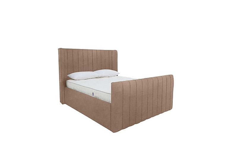Eira High Foot End Ottoman Bed Frame - King Size - Savannah Mocha