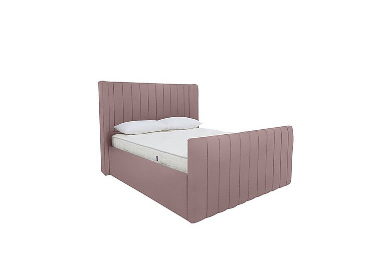 Eira High Foot End Ottoman Bed Frame - Double - Velvet Lilac