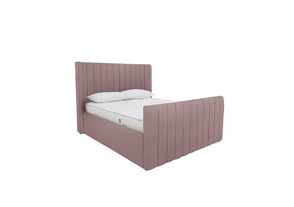 Eira High Foot End Ottoman Bed Frame  Super King  Velvet Lilac | Bed Sava