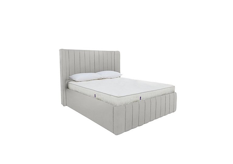 Eira Low Foot End Ottoman Bed Frame - Double - Velvet Silver