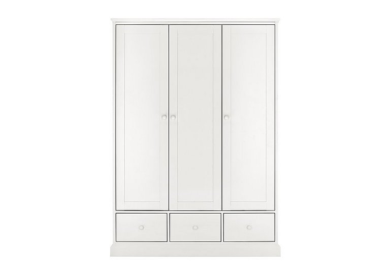 Faye Triple Wardrobe - White