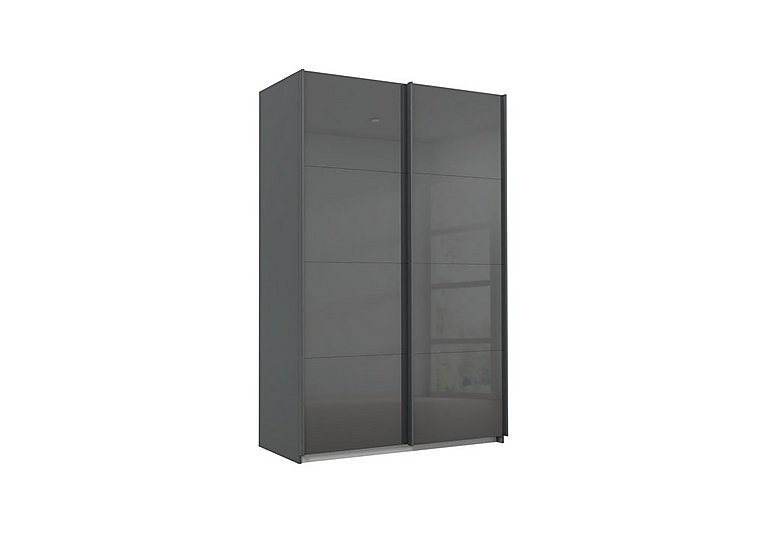 Rauch - Lima 136cm 2 Door Sliding Wardrobe with Glass Front 210cm Tall