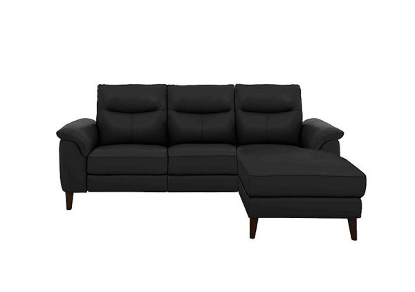 Morgan 3 Seater Leather Power Recliner Sofa with Right Hand Facing Chaise End | Bed Sava