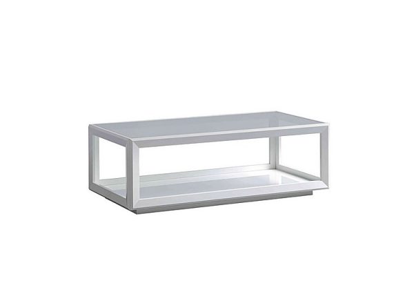 Palazzo Rectangular Coffee Table  Glossy White | Bed Sava