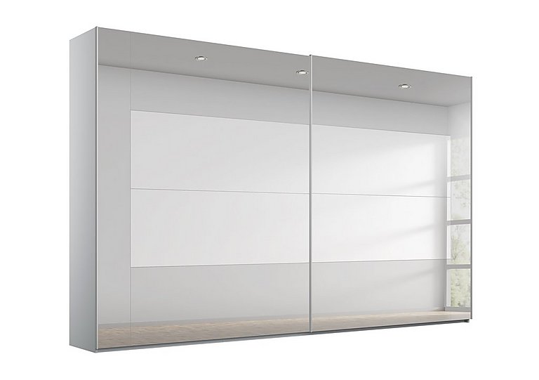 Rauch - Rio 316cm 2 Door Sliding Wardrobe - Silk Grey Carc/Grey Mirror