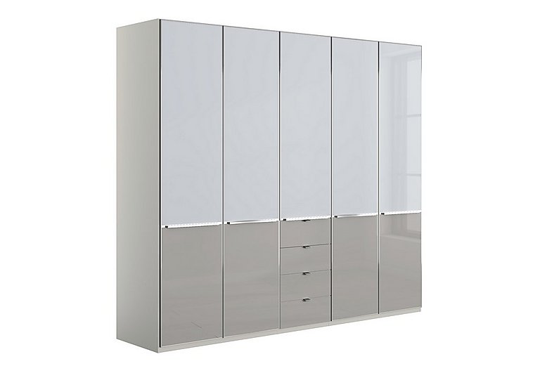 Wiemann - Santa Cruz 250cm 4 Drawer 5 Door Combi Wardrobe - Two Tone/Grey