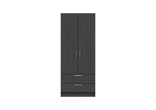 London Bedrooms Waterloo  2 Door 2 Drawer Wardrobe  Graphite | Bed Sava