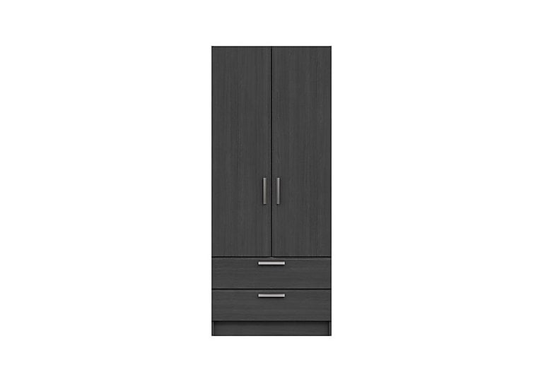London Bedrooms Waterloo  2 Door 2 Drawer Wardrobe  Graphite | Bed Sava