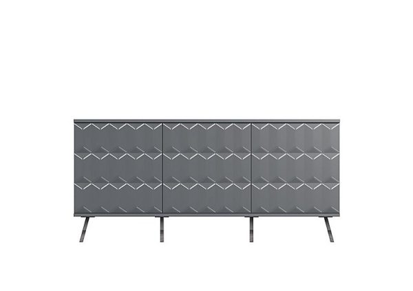 Alpha 3 Door Sideboard with SMART LED Lighting  Grey | Bed Sava