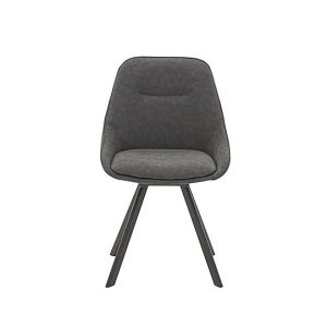 Arctic Swivel Fabric Dining Chair  Dark Grey Faux Suede | Bed Sava