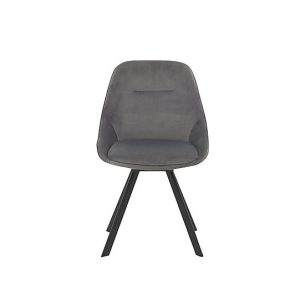 Arctic Swivel Fabric Dining Chair  Light Grey Velvet | Bed Sava