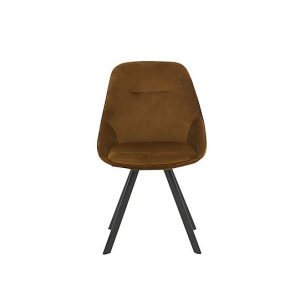 Arctic Swivel Fabric Dining Chair  Mustard Velvet | Bed Sava