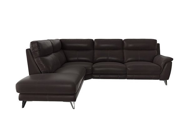 Contempo Left Hand Facing Chaise End NC Leather Sofa | Bed Sava