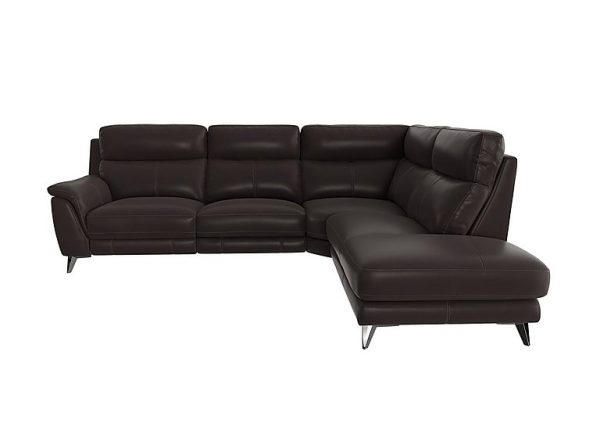 Contempo Right Hand Facing Chaise End NC Leather Sofa | Bed Sava